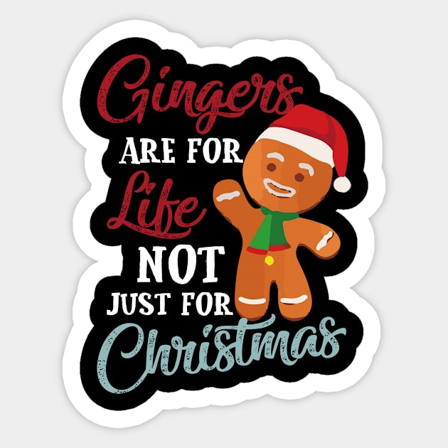 Gingers For Life Gingerbread Funny Christmas Holiday Sticker by rezaabolghasemitam